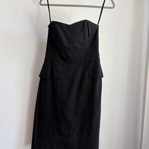 White House Black Market Strapless Black Dress